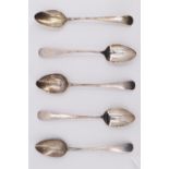 Four Early 19th Century Old English pattern desert spoons, John Graham, Edinburgh, 1804, together