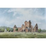 Robert A Keith (Cumbrian, Contemporary) "Sweetheart Abbey, Dumfries", a study of the picturesque