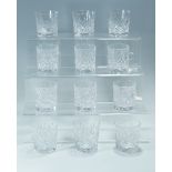 Two sets of six whisky tumblers, 8.5 cm