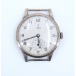 A 1950s 9 ct gold Tudor wristwatch, having a 15 jewel Swiss movement, a silver dial having Arabic
