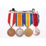 British War and Victory Medals with 1935 Silver Jubilee and Irish Emergency Service Medal 1939-46 to