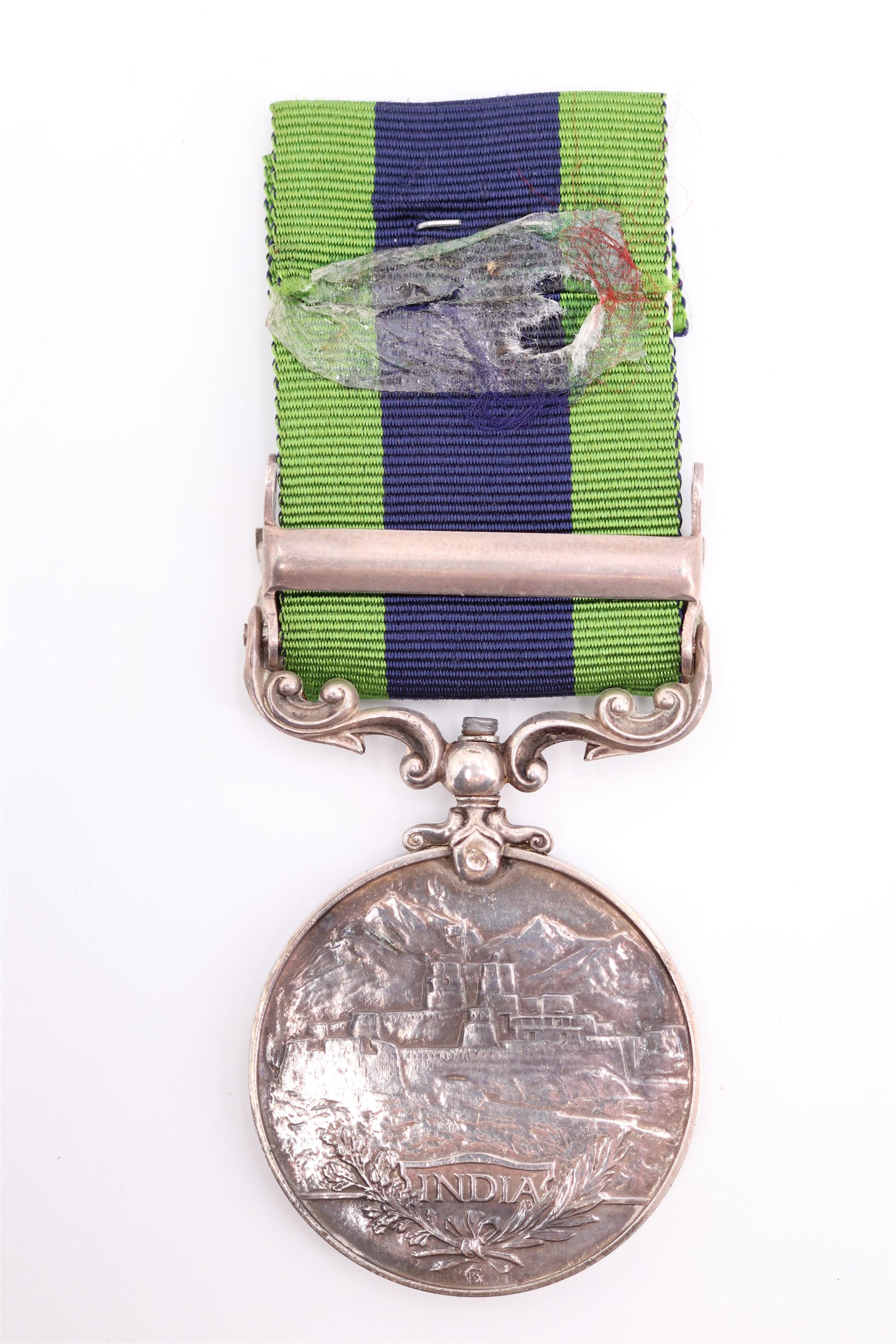 An India General Service Medal with North West Frontier 1930-31 clasp to 3594553 Pte R W - Image 2 of 2