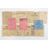 A collection of Second World War and post-War austerity ration books including a Tate & Lyle