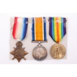 A 1914 Star, British War and Victory Medals to 8853 Pte J Marsland, 2nd Battalion West Yorkshire