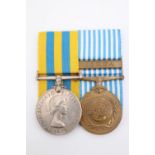 A Korea medal pair to 22378267 Pte J J Dixon, King's Shropshire Light Infantry