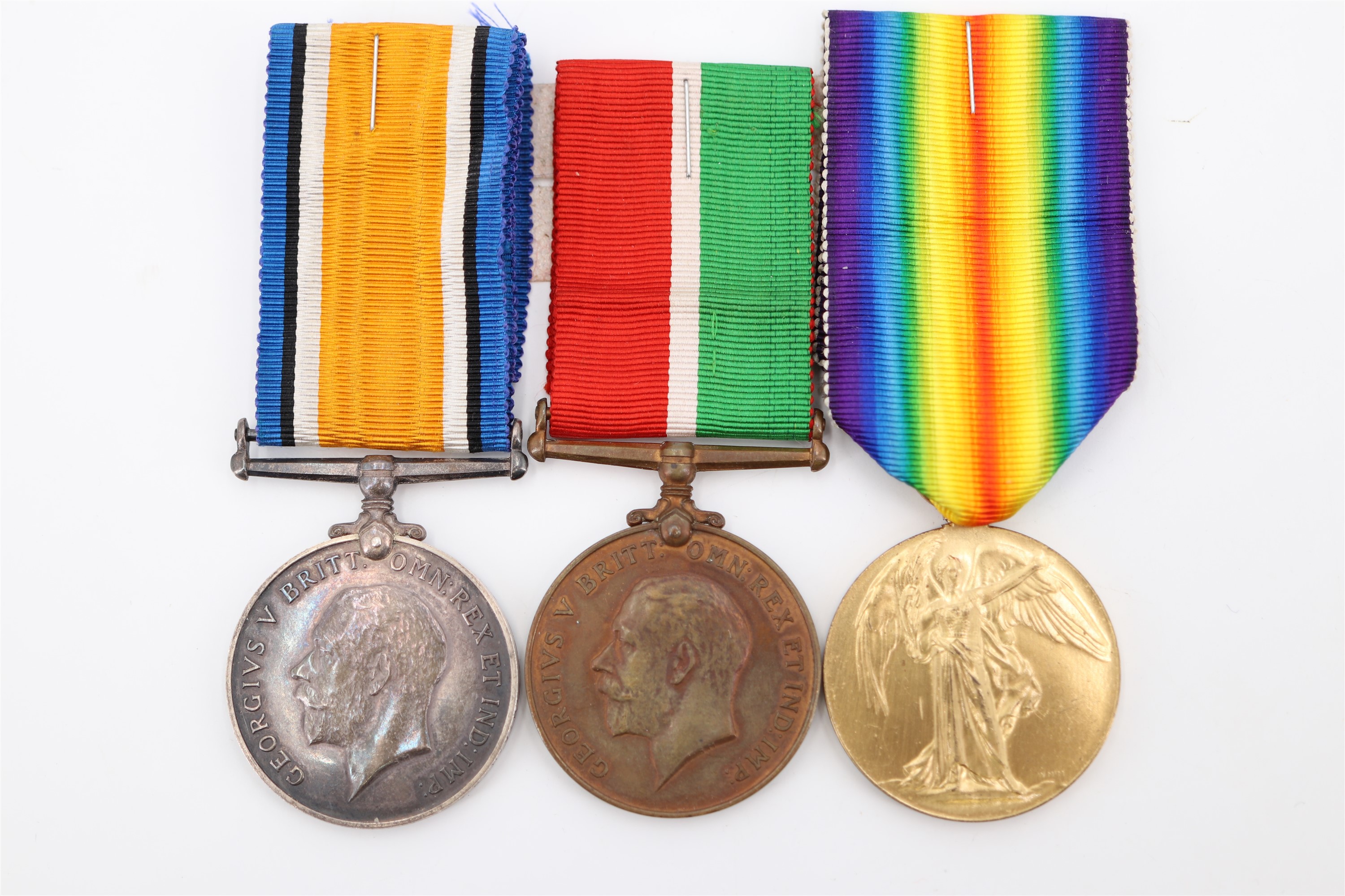 British War and Victory Medals with Mercantile Marine medal to MB796 Ernest Nicholls, CMM RNVR