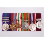 A Second World War and Army Long Service medal group including General Service Medal with