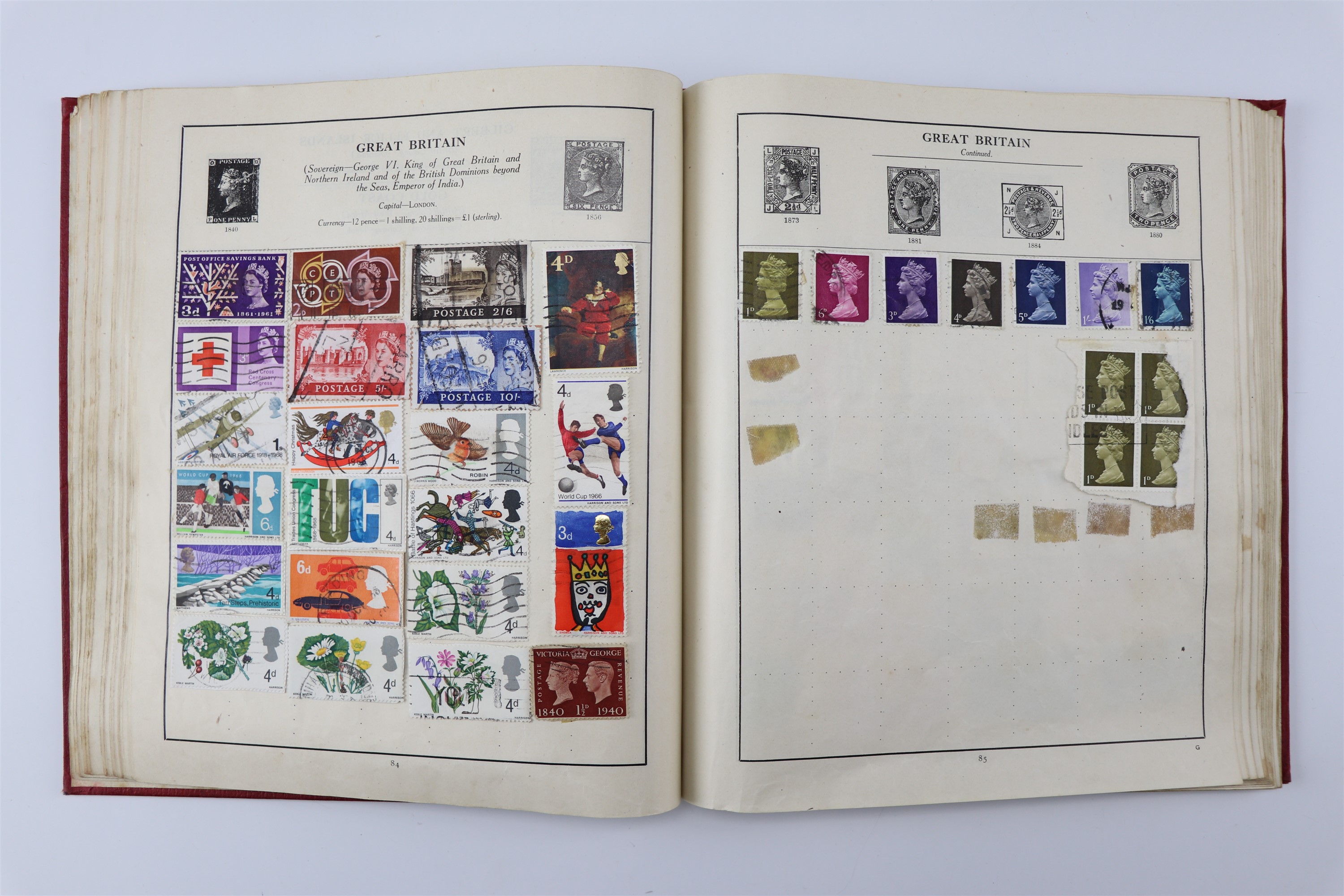 The Merton Stamp Album containing a quantity of GB and world stamps, together with another similar - Image 7 of 8