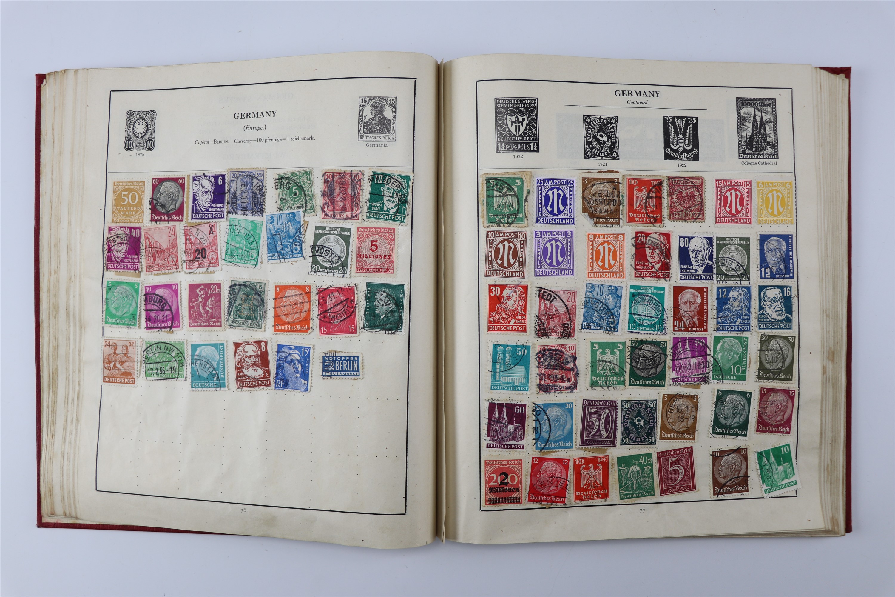 The Merton Stamp Album containing a quantity of GB and world stamps, together with another similar - Image 6 of 8