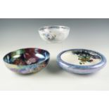 Three lusterware bowls, comprising Maling, Winton Ware and Fieldings Devon Ware, largest 26 cm