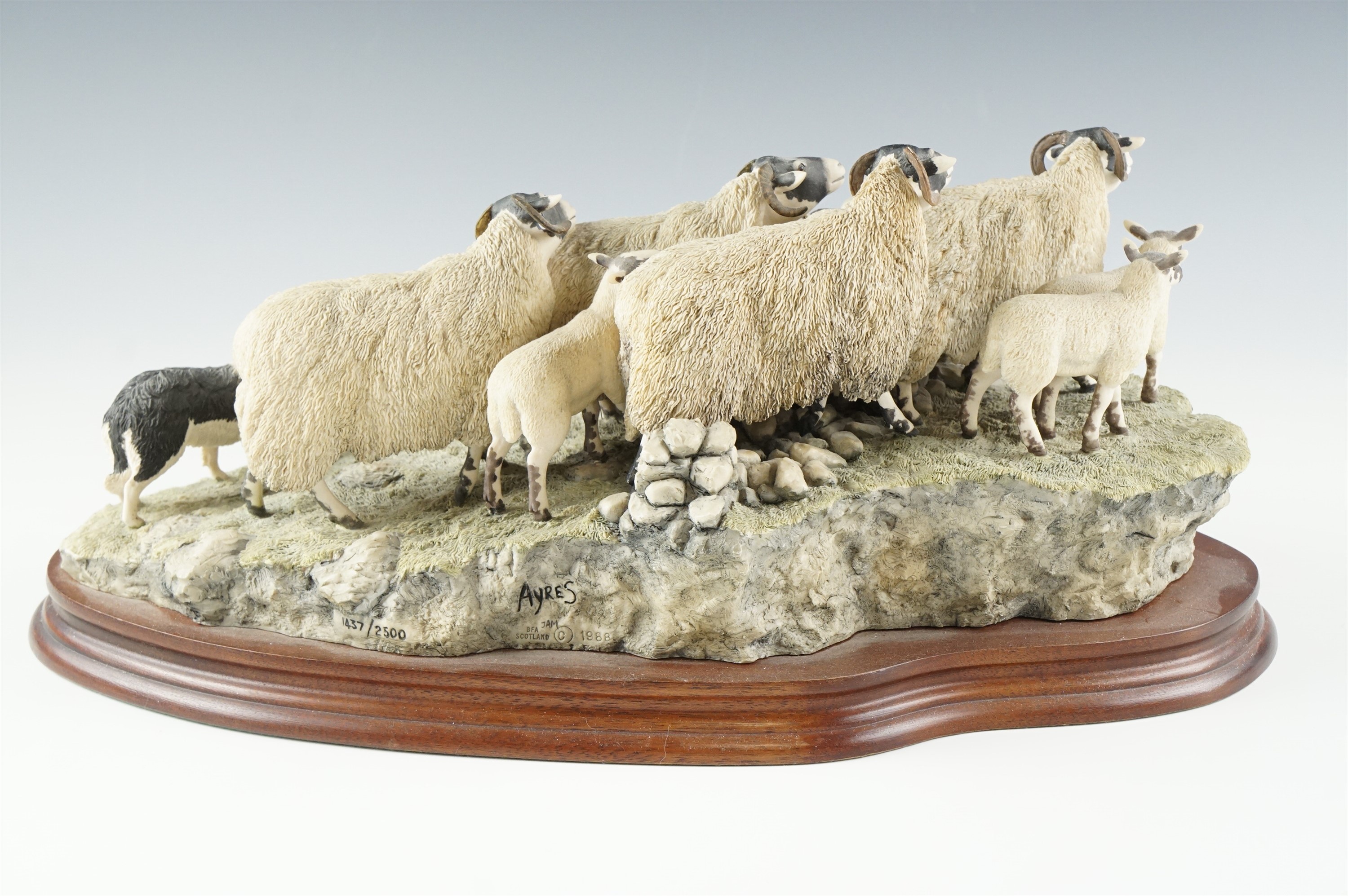 A boxed Border Fine Arts All Creatures Great and Small figurine "Gathering in the Strays", JH28, - Image 2 of 3