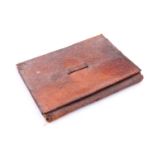 A Great War tribute leather wallet bearing the gilt-tooled inscription "'Alloa' (Burgh) War