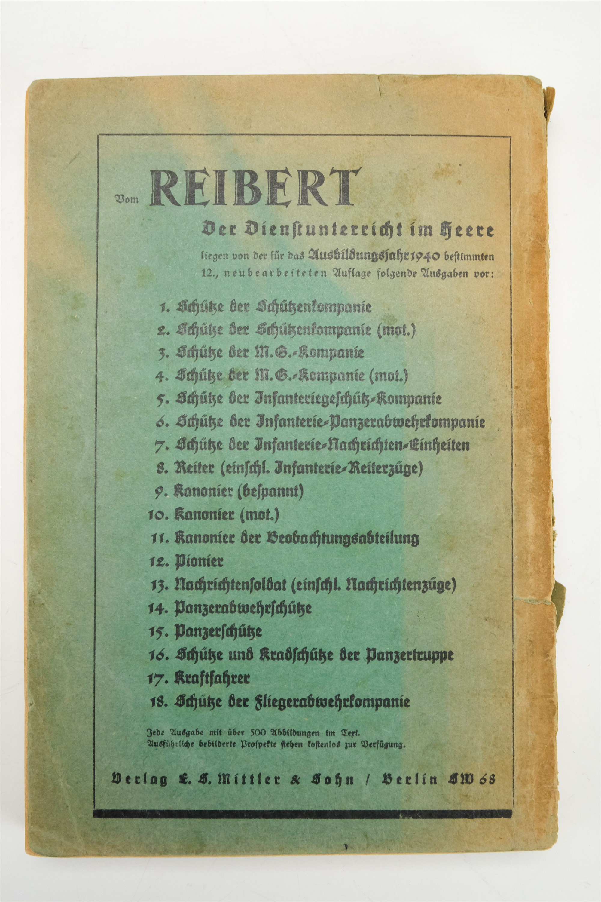 A 1940 German Third Reich army handbook "Der Dienst Unterricht in Heere" - Image 5 of 5