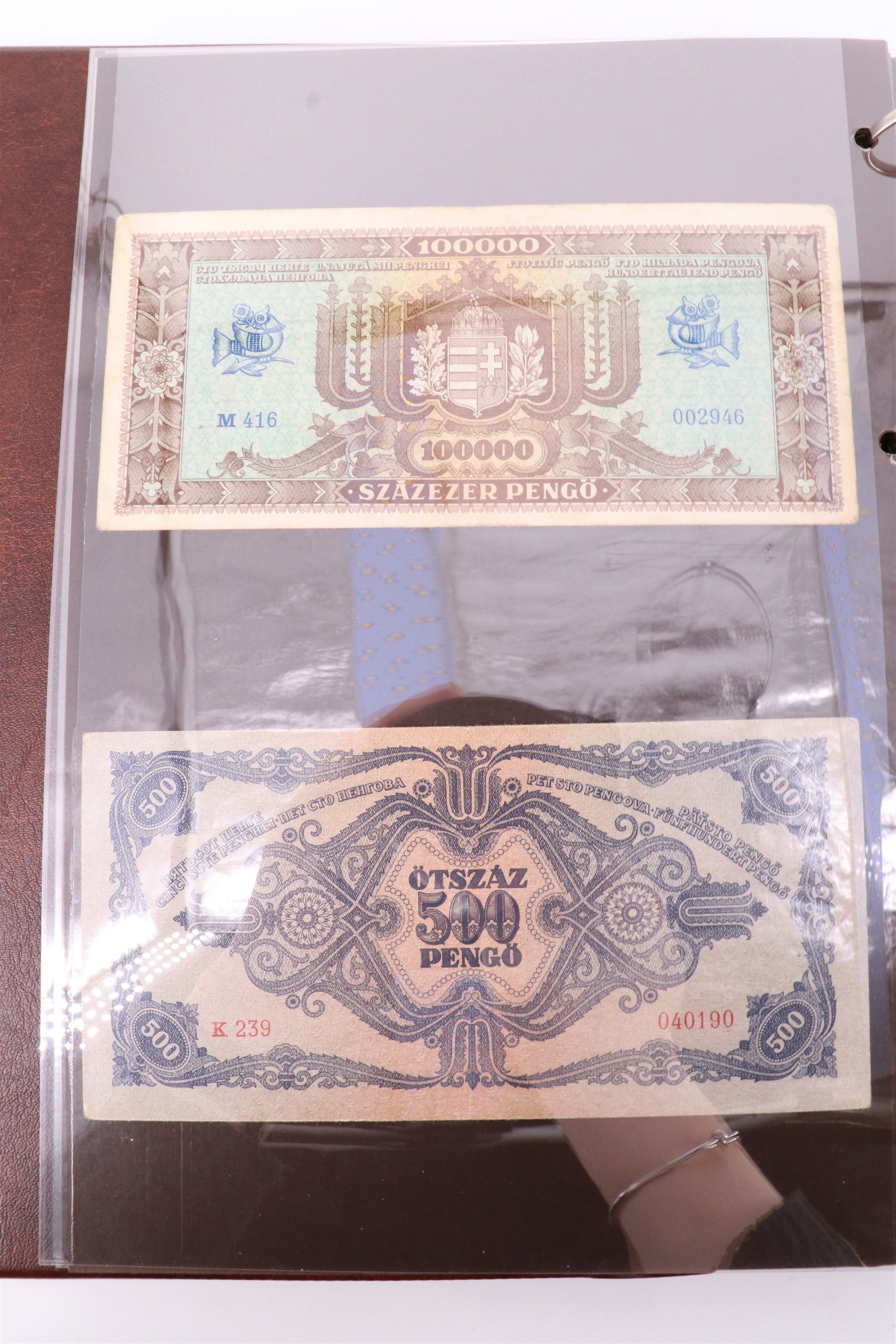 Two albums containing a collection of world banknotes, including German Notgeld, USA, Russia, New - Image 31 of 55