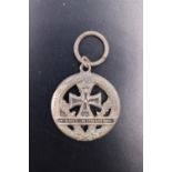 An Imperial German patriotic watch chain fob medallion incorporating an Iron Cross device