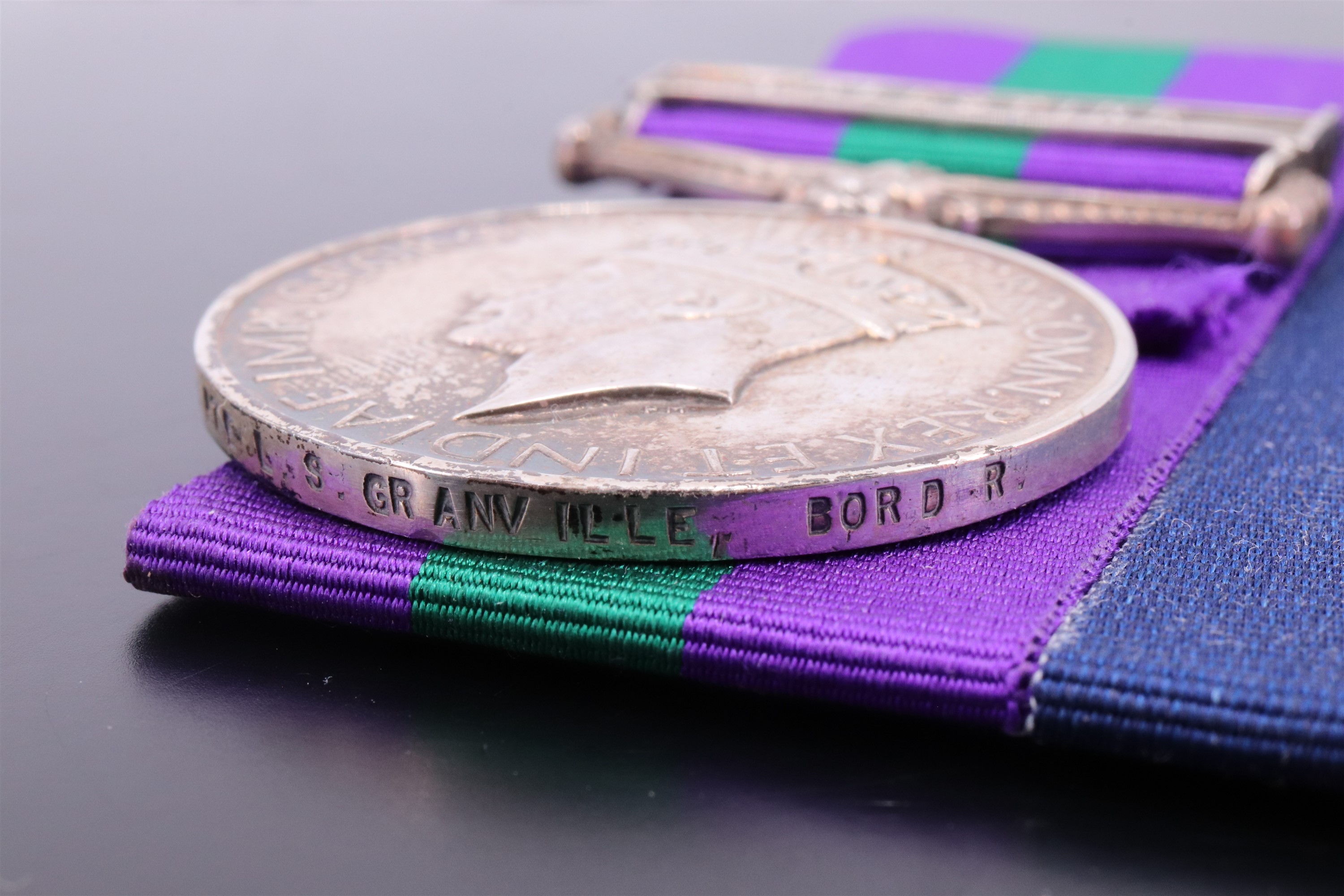 A George V General Service Medal with Palestine clasp, together with Second World War campaign - Image 4 of 4