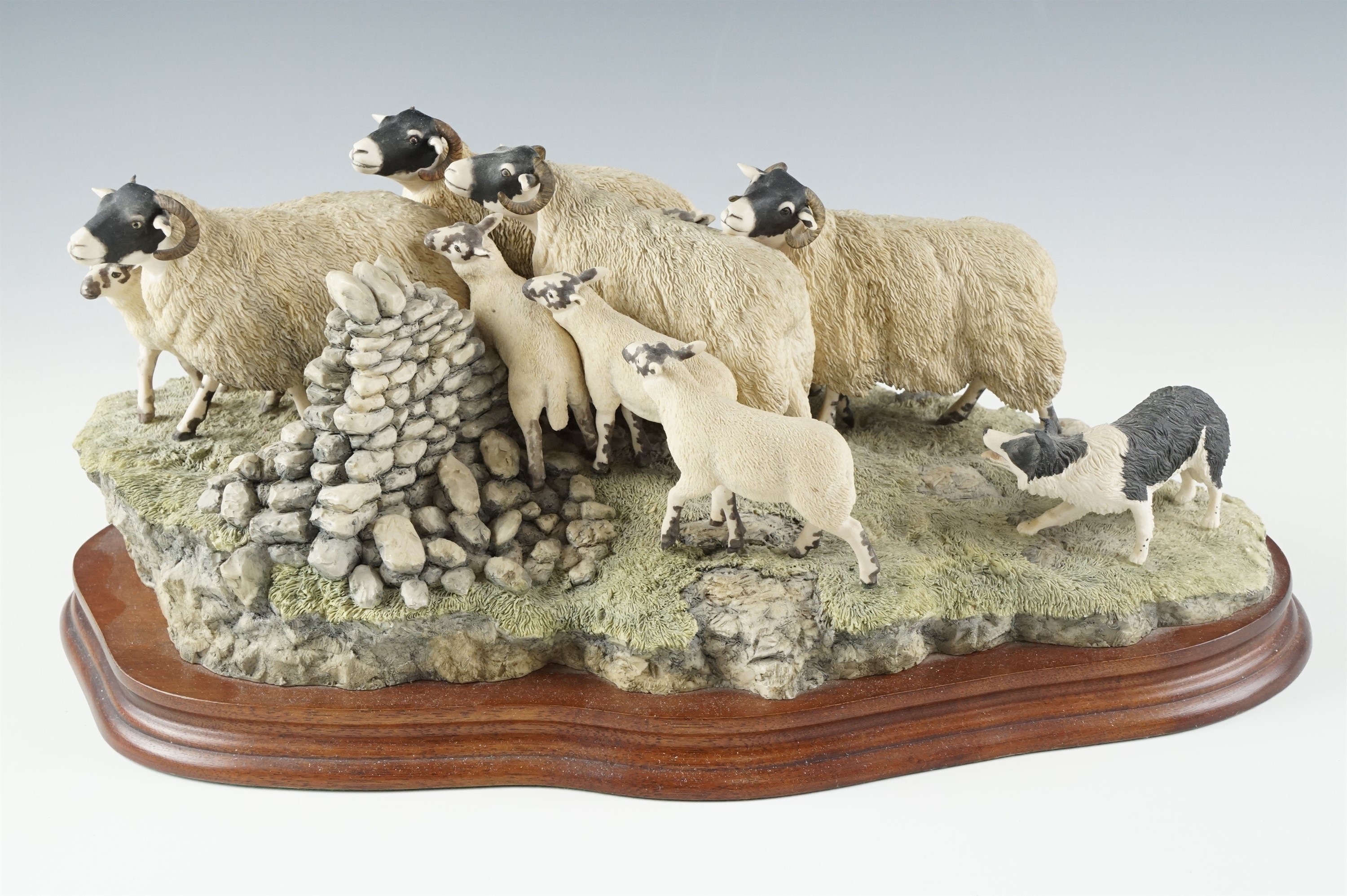 A boxed Border Fine Arts All Creatures Great and Small figurine "Gathering in the Strays", JH28,