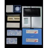 Concorde ephemera including two dome paperweights, two Cross fountain pens, etc