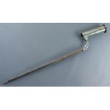 A reproduction 18th Century Brown Bess musket bayonet