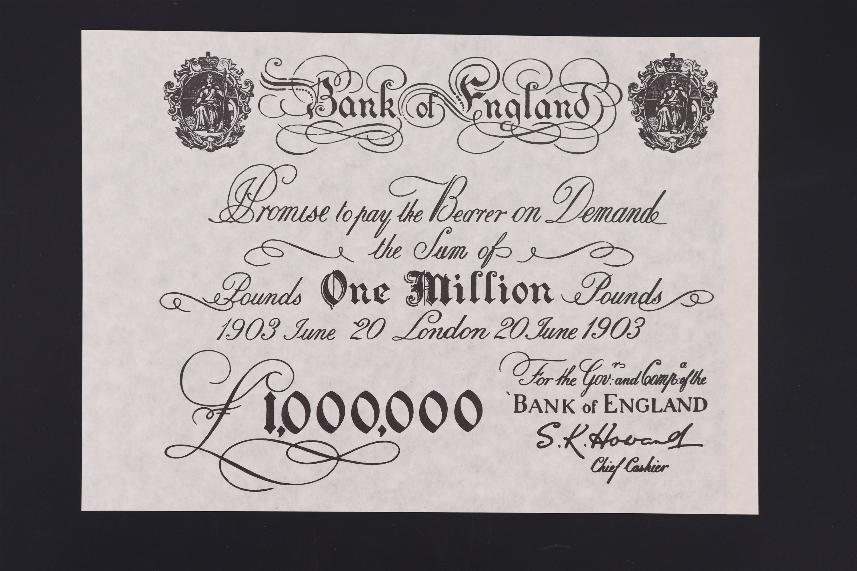 The One Million Pound Note limited edition copy, 1022/2500 [Originally from Mark Twain's 1893 - Image 2 of 2