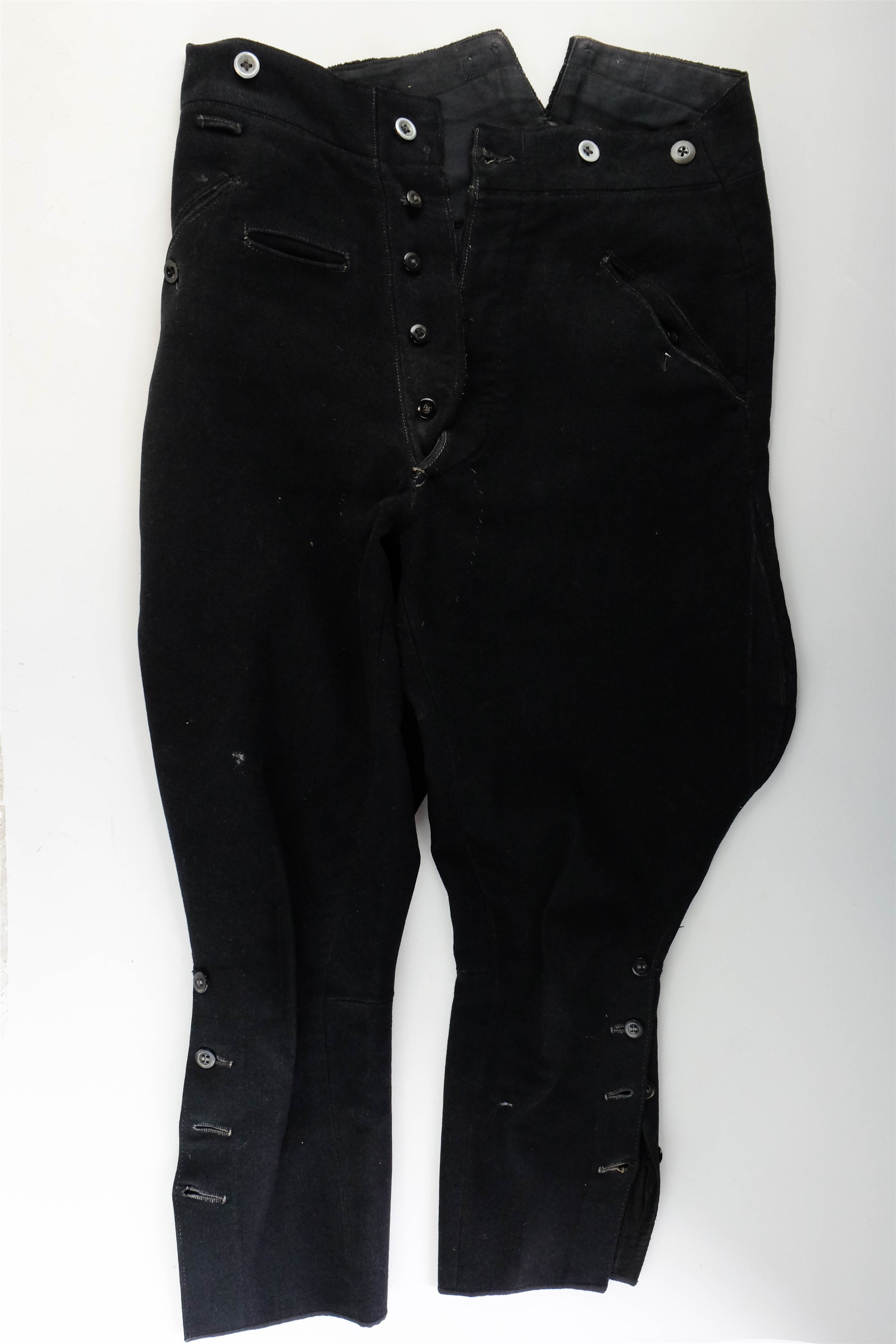 A pair of German Third Reich NSKK / SS black riding type trousers