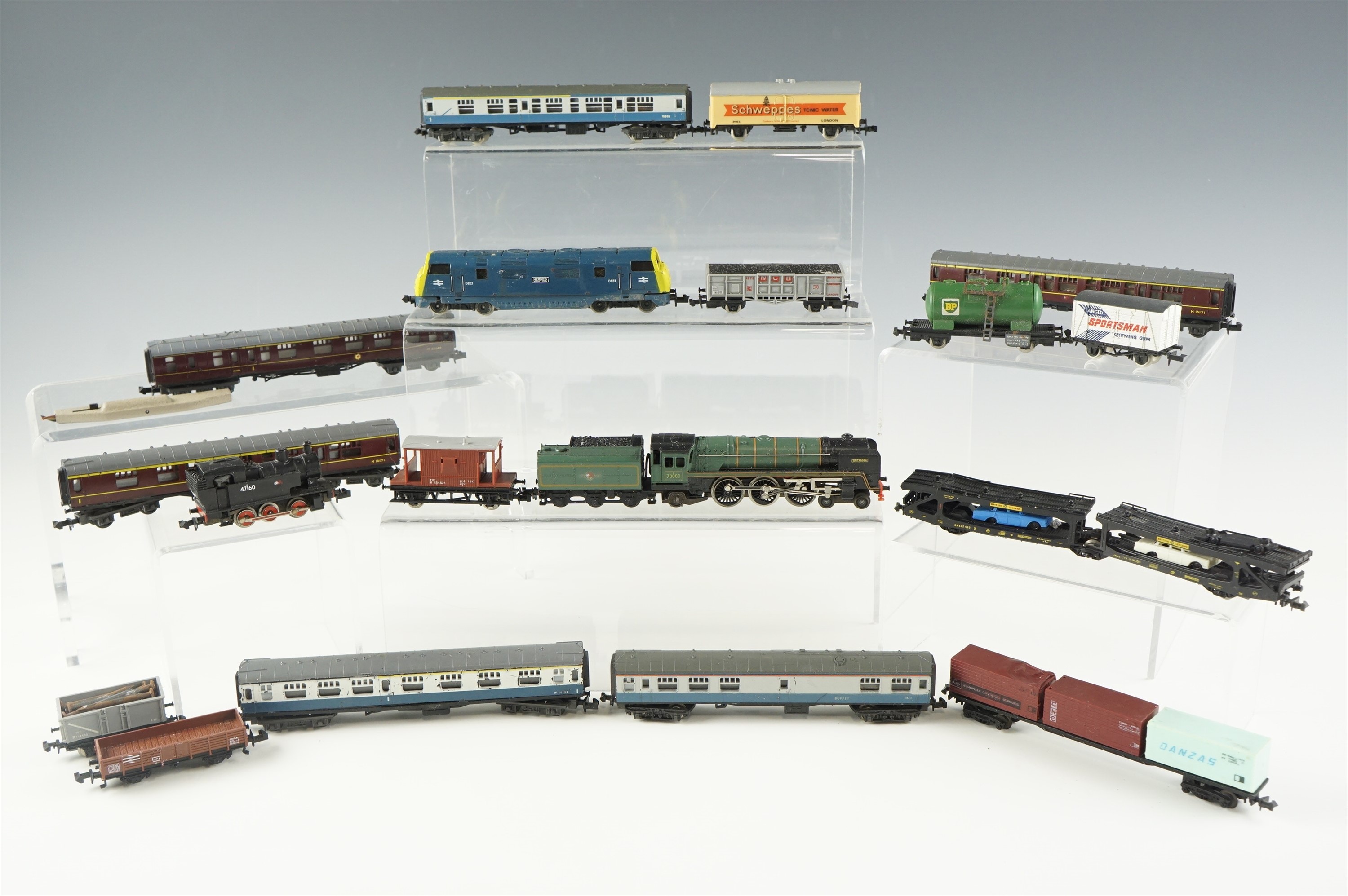 Trix N gauge model railway locomotives, carriages and rolling stock