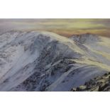 After Neil J Barlow (Contemporary) "Coniston Old Man and Dow Crag, from Great How Crags", a dramatic