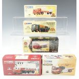 Five Corgi Classics diecast wagons including John Smiths, British Rail, etc