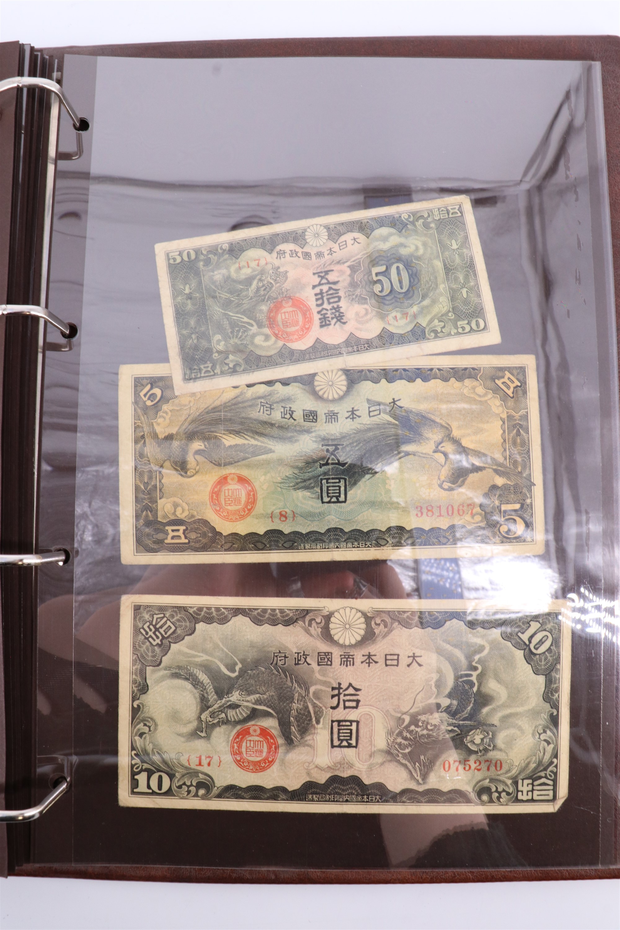 Two albums containing a collection of world banknotes, including German Notgeld, USA, Russia, New - Image 28 of 55