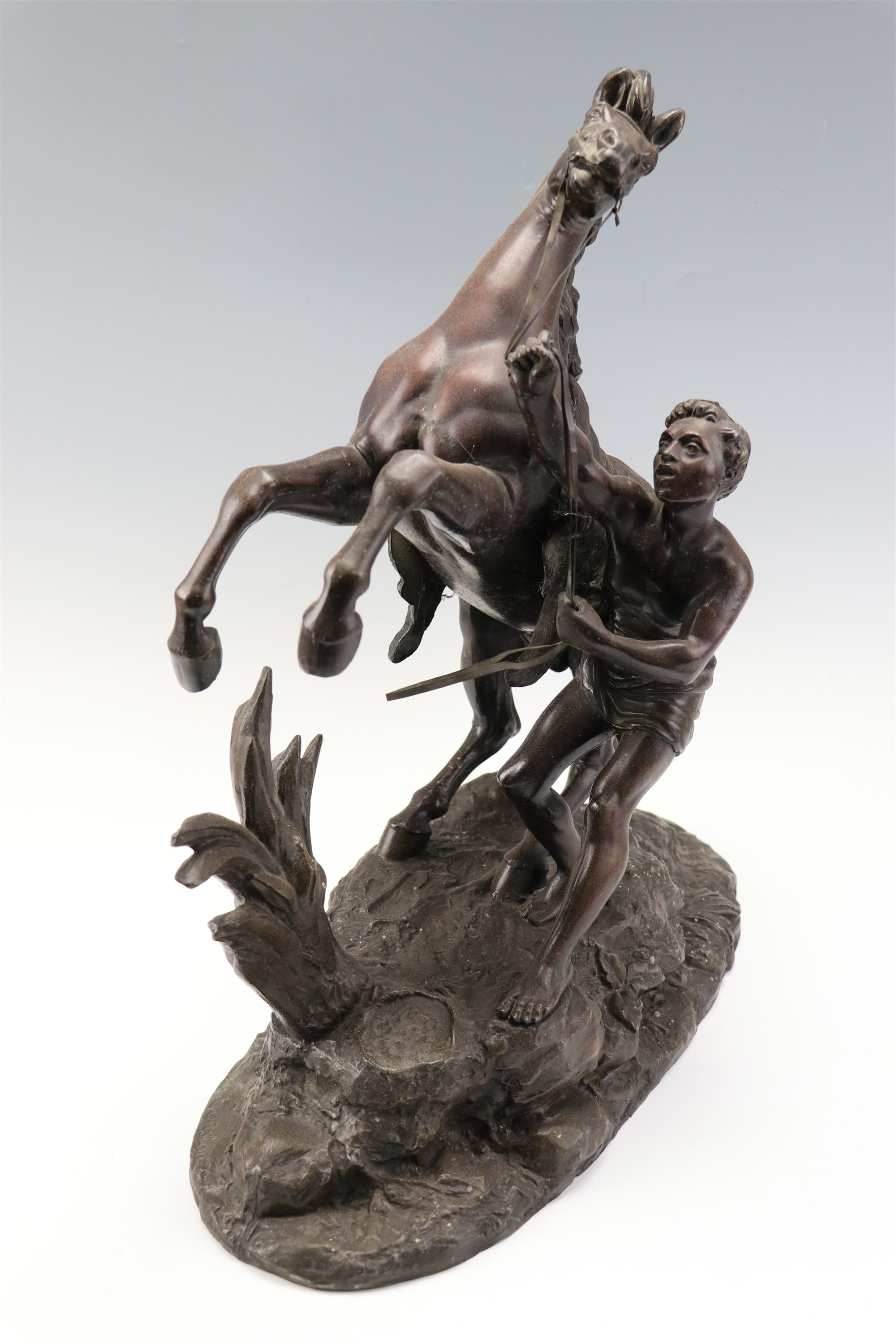 After Guillaume Coustou (1677 - 1746) "Marly Horses", a pair of late 19th / early 20 Century spelter - Image 2 of 12