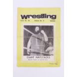 Wresting Review issue 36, volume 3, bearing autograph signatures of Jackie Turpin, Mike Marino, Alan