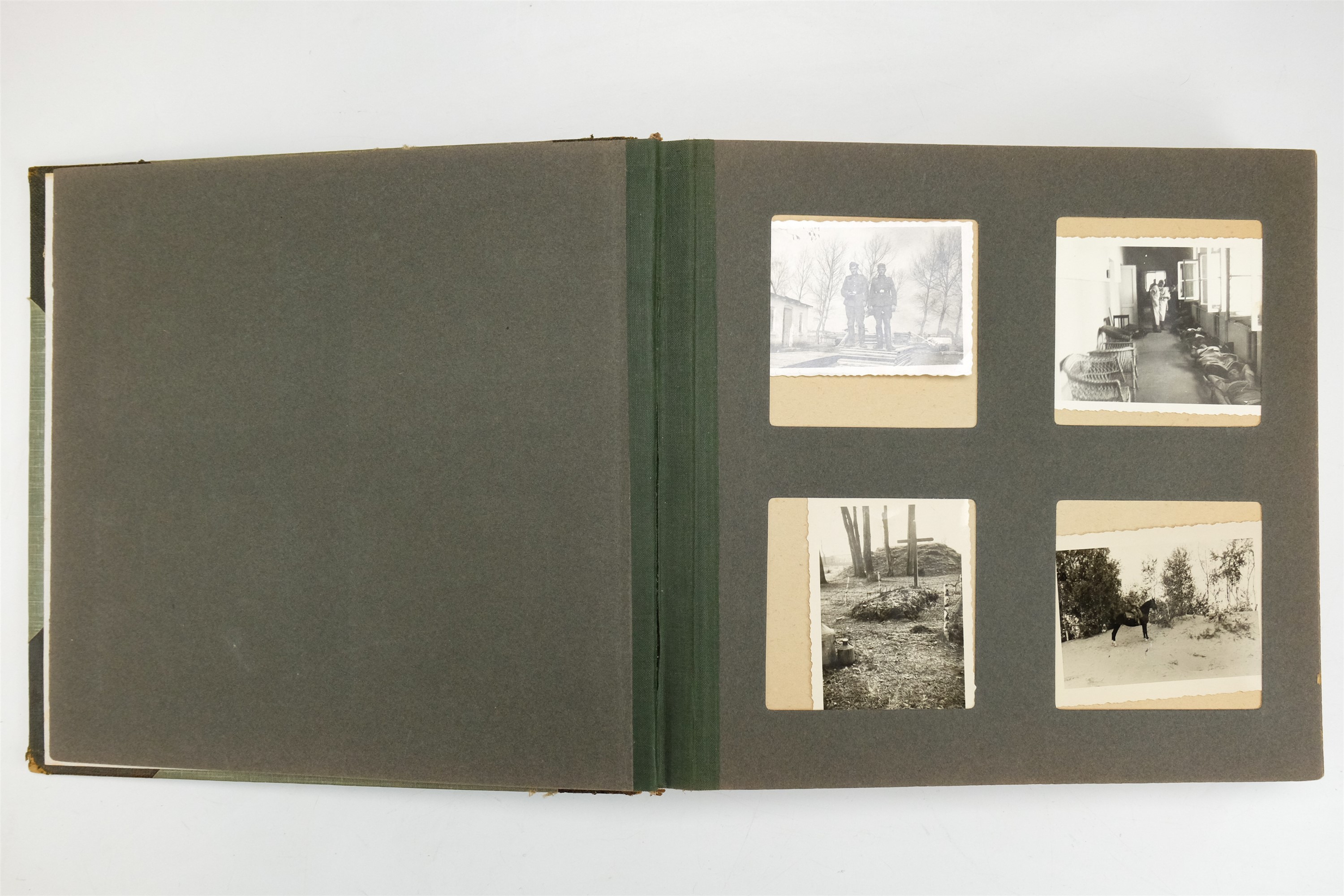 An album of German Third Reich army soldiers' personal photographs, including images of soldiers - Image 2 of 10