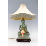 A contemporary Indian cast figural table lamp, 50 cm