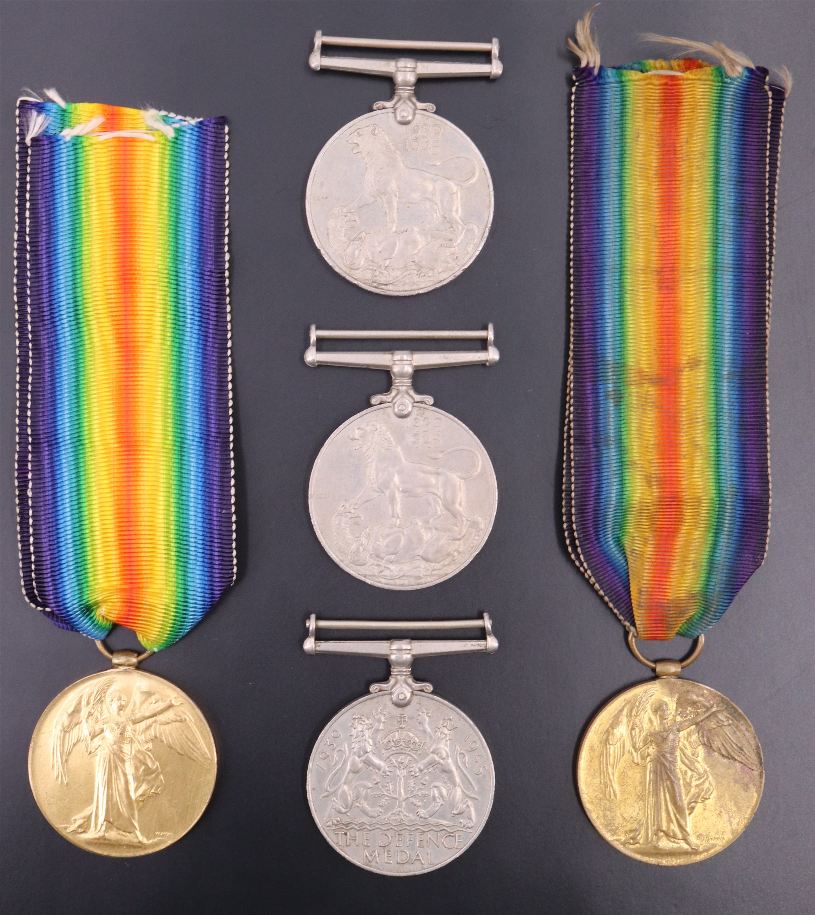 Two Allied Victory medals respectively for Pte R Bare and Pte H Baker, both of Durham Light - Image 2 of 8