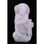 A Chinese carved jade Buddha, 8 cm