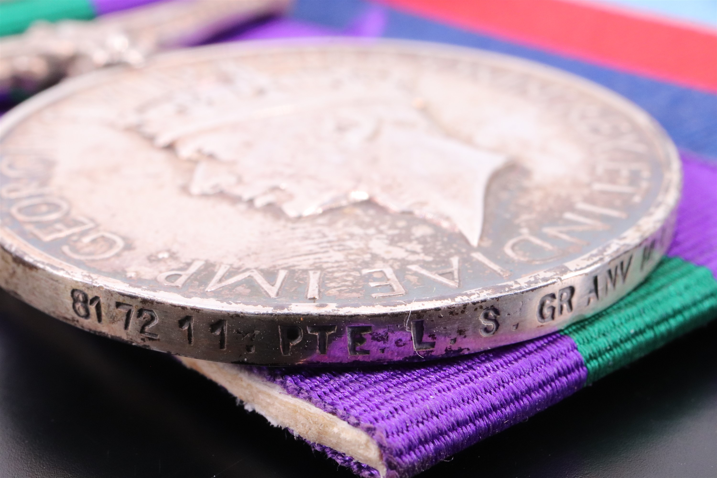 A George V General Service Medal with Palestine clasp, together with Second World War campaign - Image 3 of 4