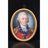 An early 19th Century portrait miniature of Colonel John Murray in military uniform, watercolour