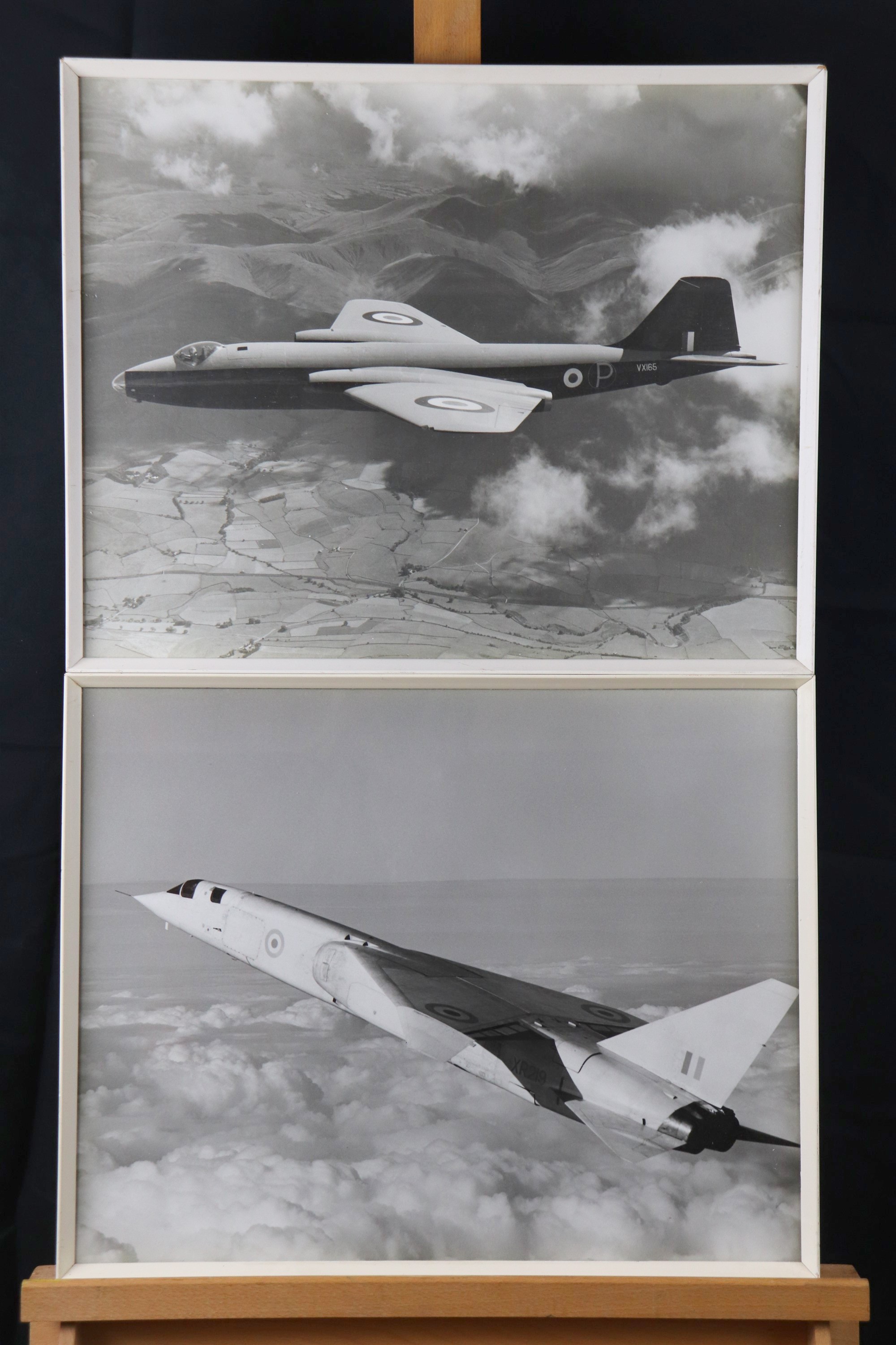 A pair of official photographs of RAF Canberra and TSR2 aircraft, uniformly framed under glass, 51 - Image 2 of 2