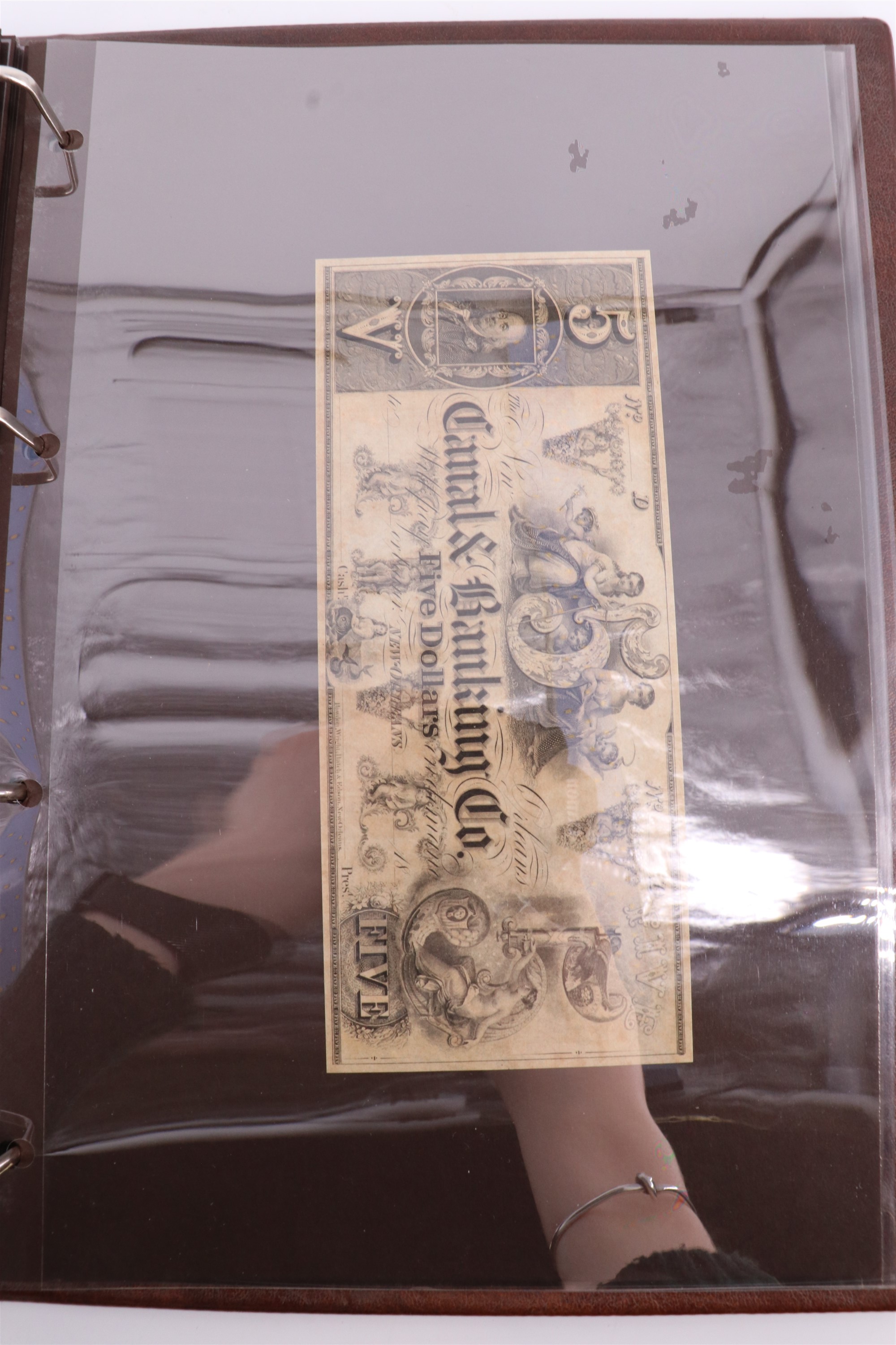 Two albums containing a collection of world banknotes, including German Notgeld, USA, Russia, New - Image 26 of 55