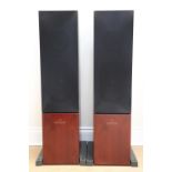 A pair of 1990s Linn Keltik floor-standing tower speakers, three way active infinite baffle, 25.5