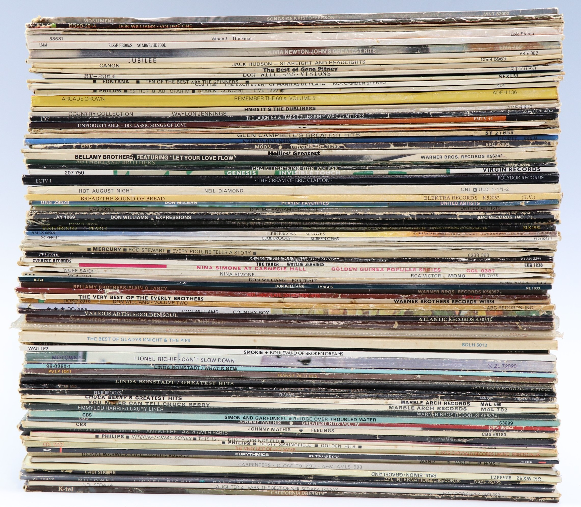 A quantity of LP Records including Don McLean, Bread, Chuck Berry, Rod Stewart, Bee Gees, etc