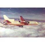 An official photograph of Court Line's Lockheed Tristar G-BAAA, card mounted in simple wooden frame,