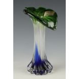 A Murano Jack-in-the-Pulpit glass vase by A Dal Borgo, 20 cm