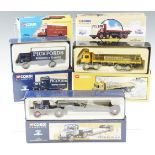 Five Corgi Classics diecast wagons, including Pickfolds, Robsons, etc