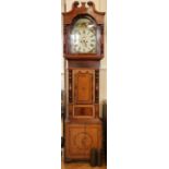 A 19th Century painted dial oak longcase clock by Nutsford, Cleator Moor, having an eight day