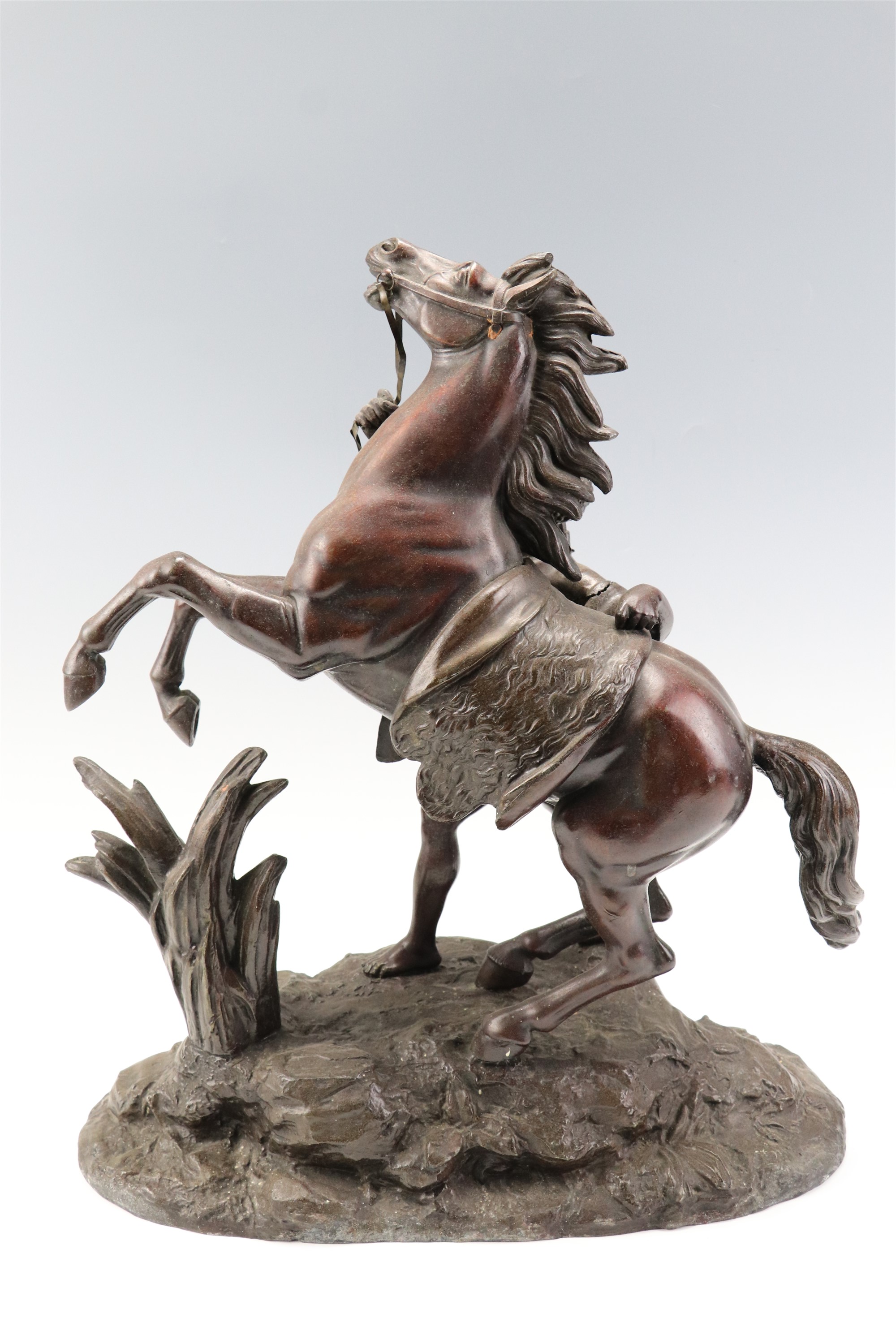 After Guillaume Coustou (1677 - 1746) "Marly Horses", a pair of late 19th / early 20 Century spelter - Image 11 of 12