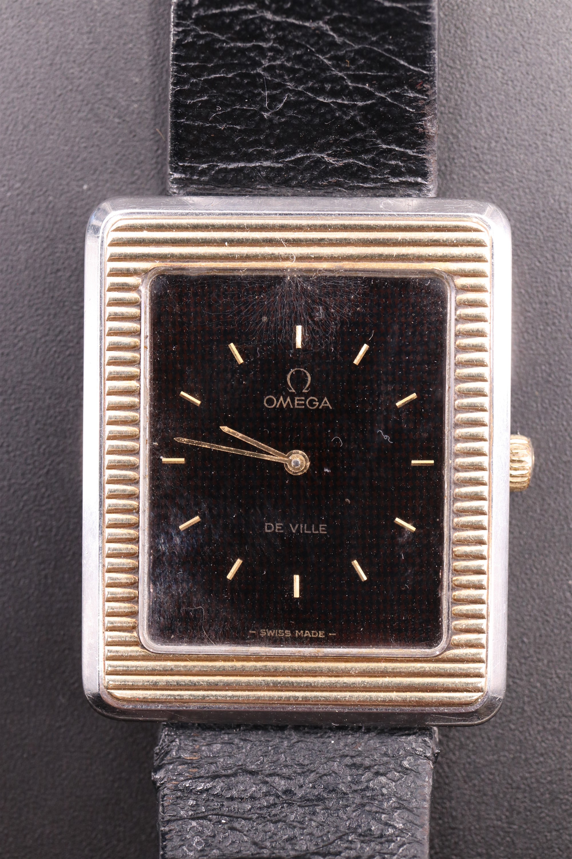 A 1970s Omega DeVille dress wristwatch, having a calibre 625 manual-wind movement and rectangular