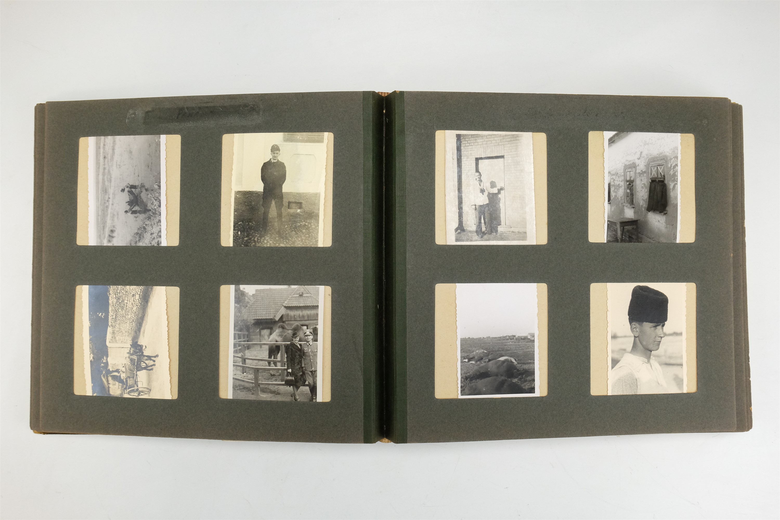 An album of German Third Reich army soldiers' personal photographs, including images of soldiers - Image 5 of 10