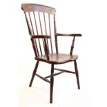 A late 19th / early 20th Century Windsor armchair, 109 cm
