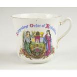 An early 20th Century Temperance Society Cup, Independent Order of Rechabites